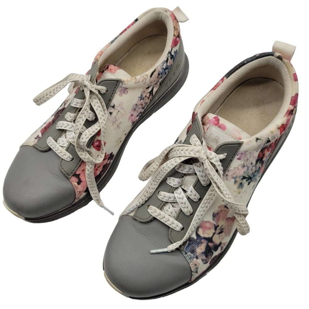 Traq by Alegria Fauna Gry Floral Lace-up Qest Walking Shoes womens sz 39 US 9